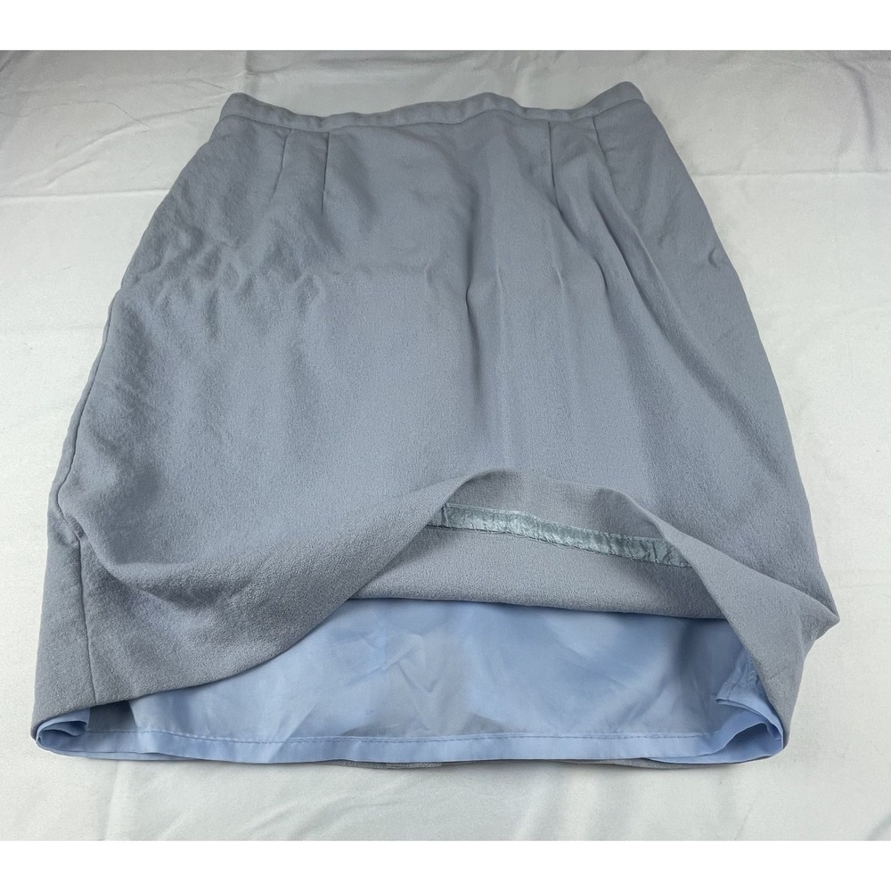 GIANNI SPORT WOOL SKIRT WOMENS 10 BLUE MADE IN USA VINATGE 90S - Picture 4 of 12